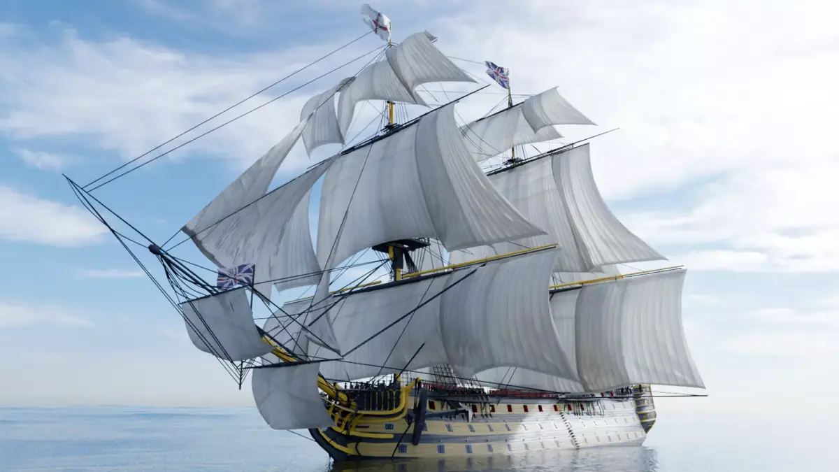 HMS Victory Low-poly 3D model purchase