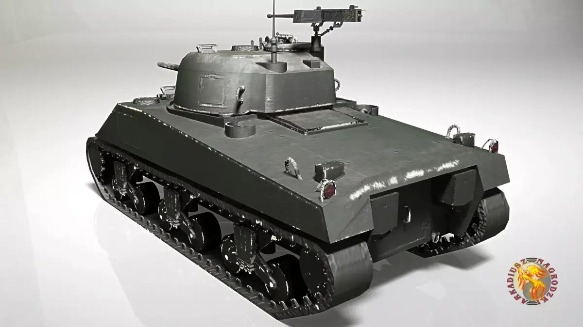 sherman m4 Low-poly 3D model purchase