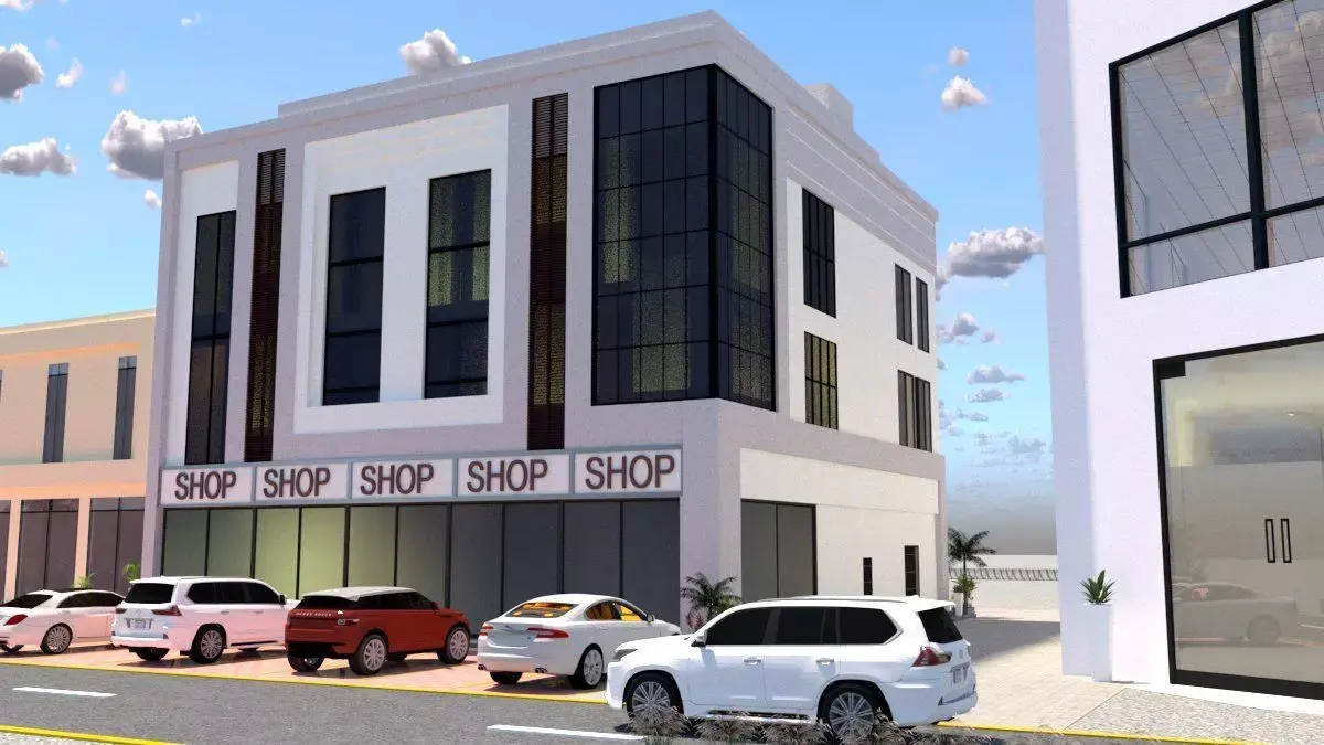 Contemporary Commercial Building A20 DWG  SketchUp Model 3D model