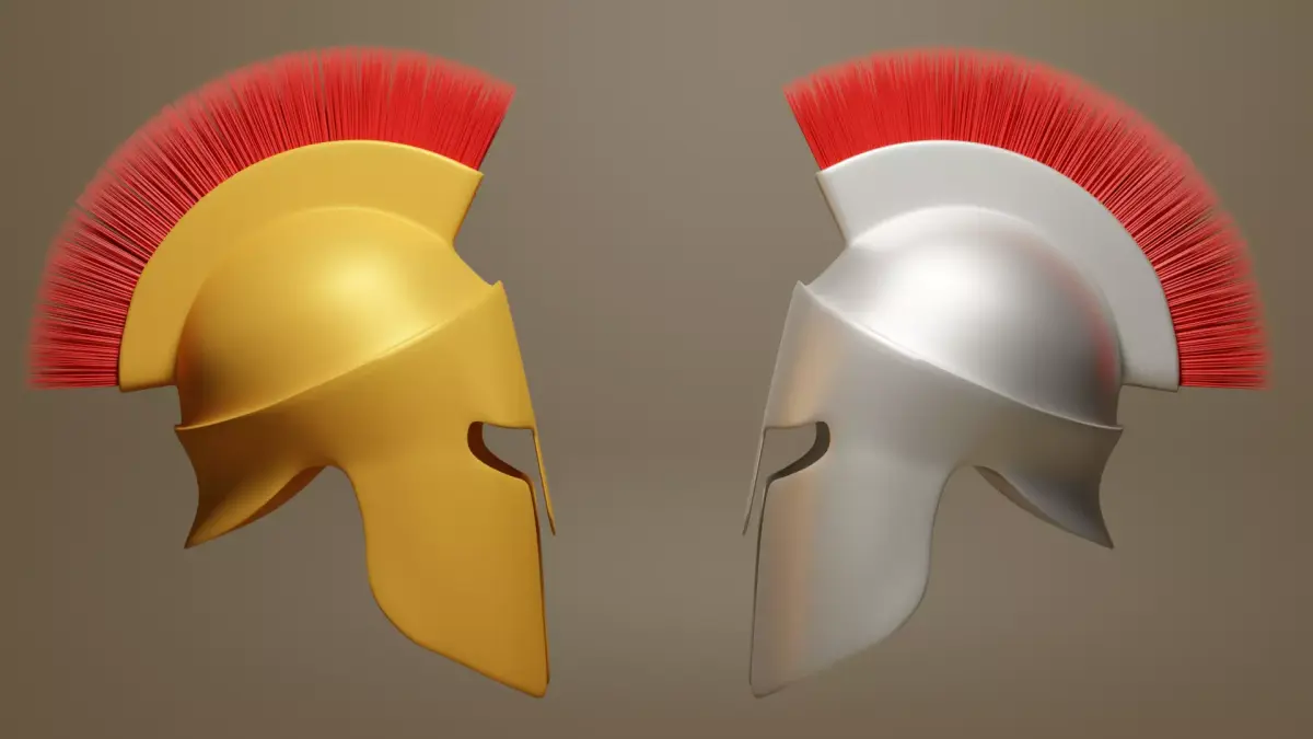 Spartan Helmet Low-poly 3D model order
