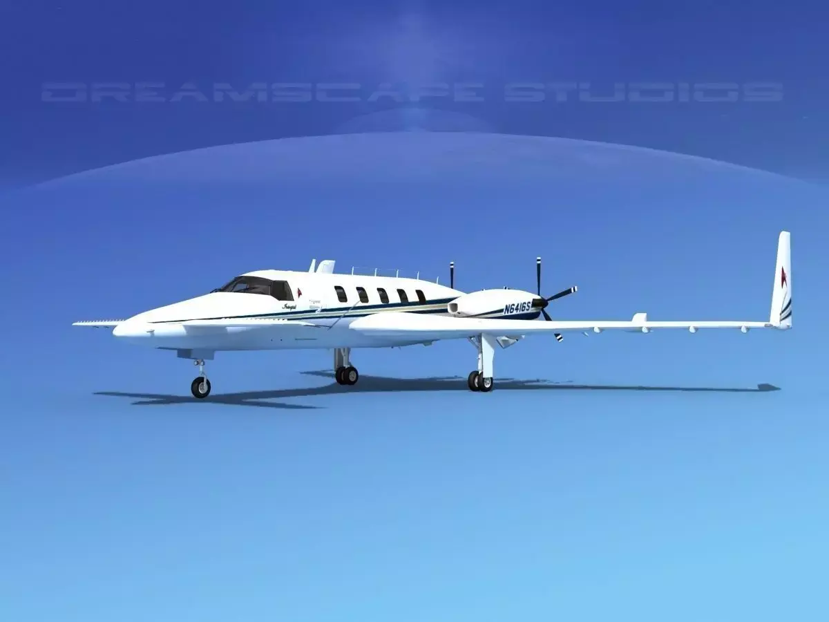Beechcraft Starship 2000 T14 3D model