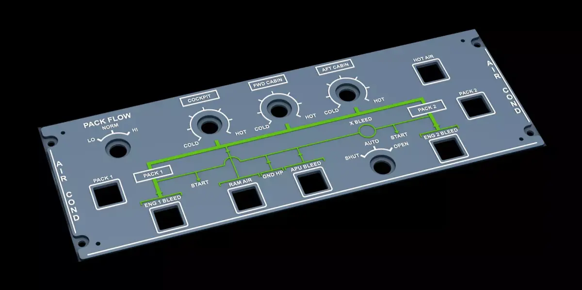 AIRBUS A320 OVERHEAD - AIRCOND PANEL 3D print model