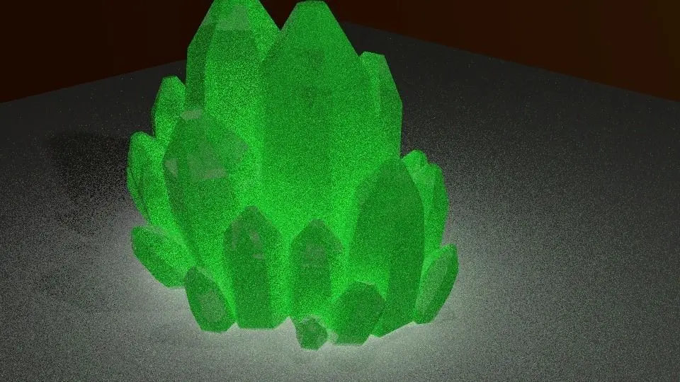 Mineral green cristal 3D model