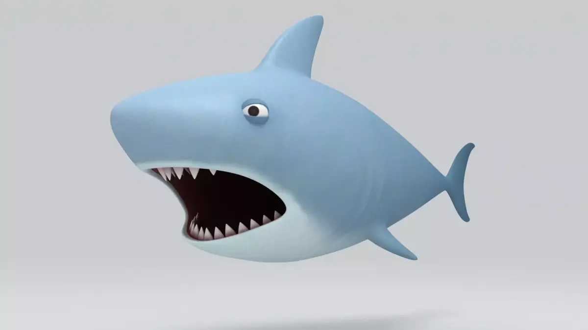 Shark cartoon 3D model purchase