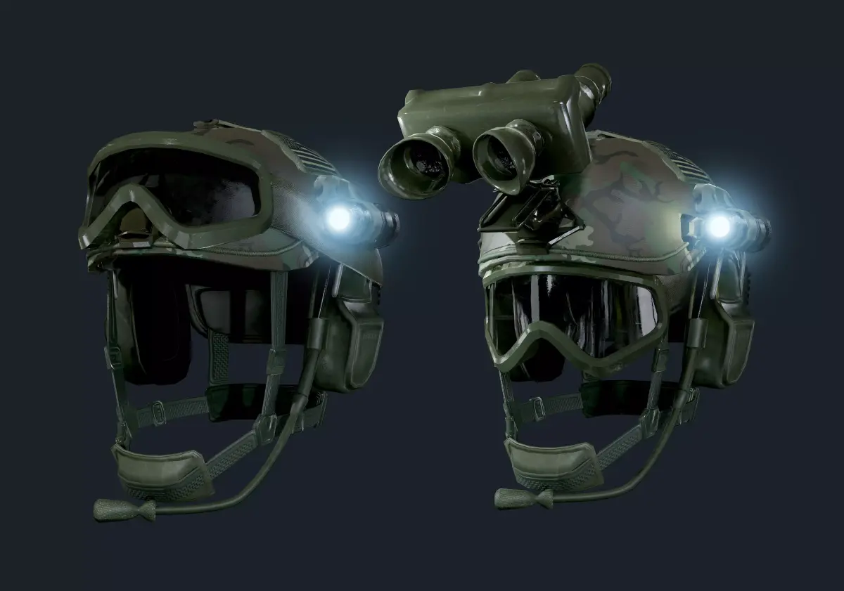 Military Helmet Game Ready Low-poly 3D model