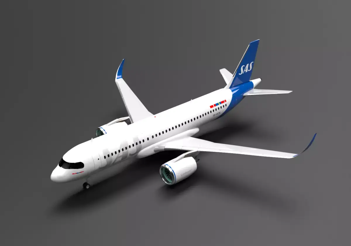 Airbus A320 NEO SAS Livery  3D model