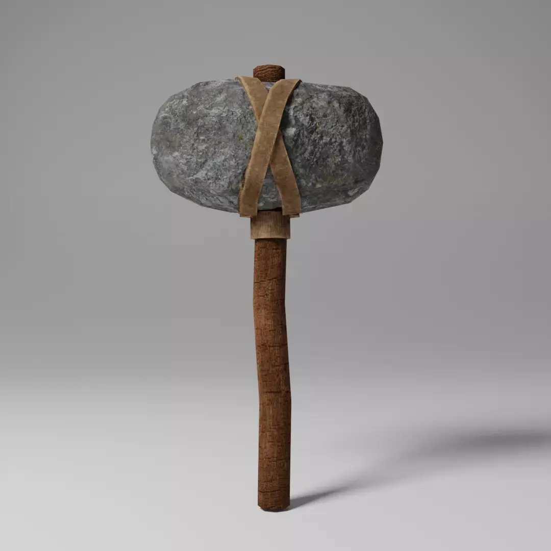 Primitive Neanderthal Axe Free 3D model