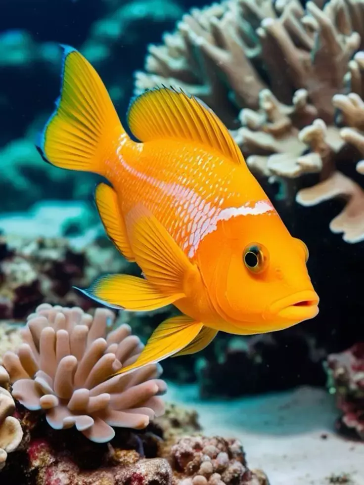 Hyper-Realistic Clownfish Coral Reef 3D Animal Lowpoly Low-poly 3D model