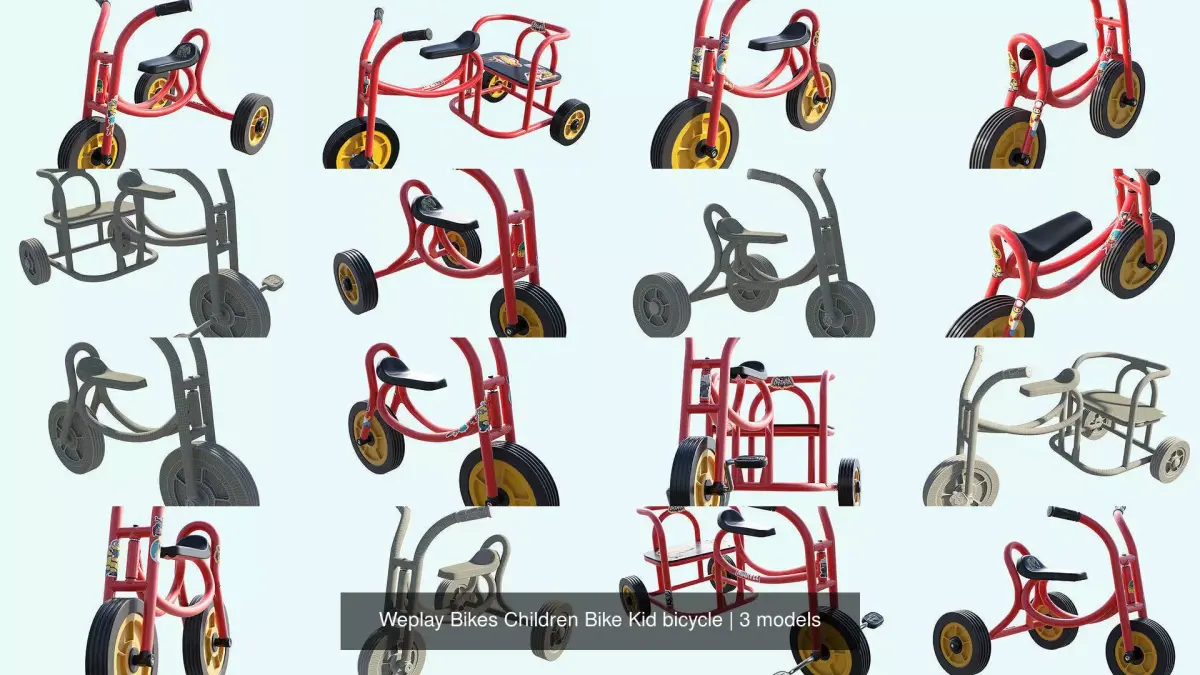 Weplay Bikes Children Bike Kid bicycle 3D Model Pack