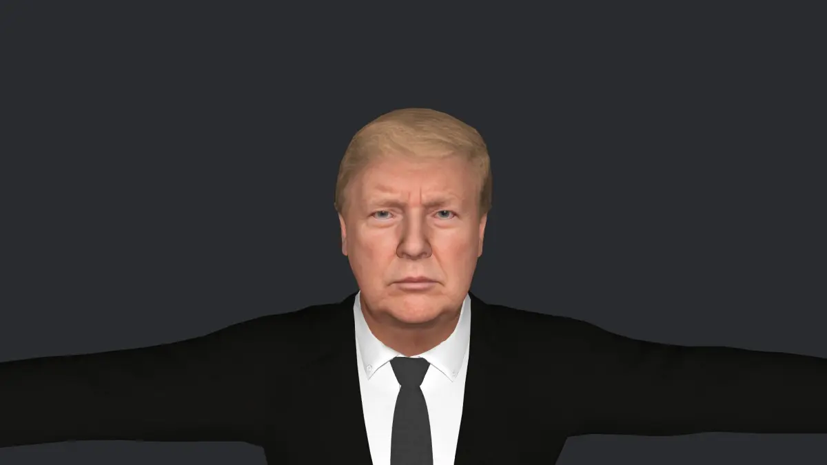 Donald Trump Hyper Realistic Full Body Fully Rigged Character 3D model