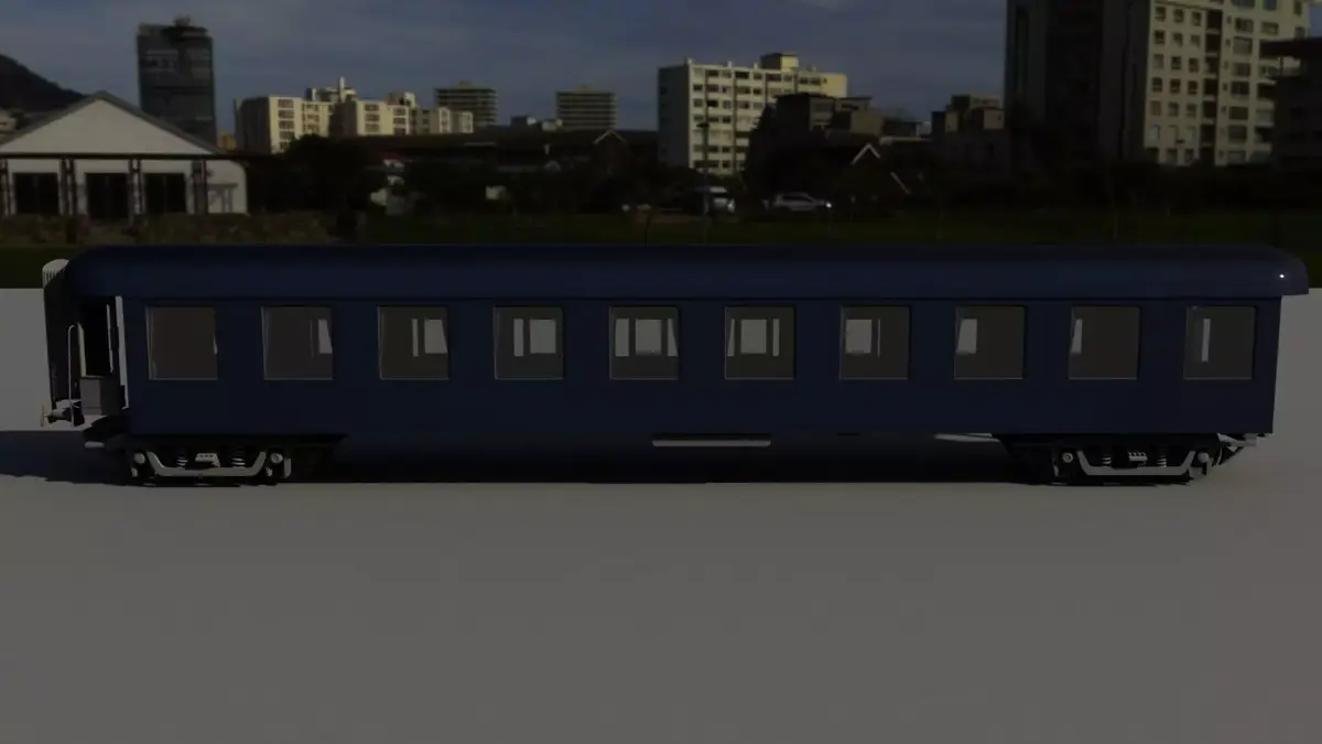 Vintage Railway Passanger Wagon 3D model