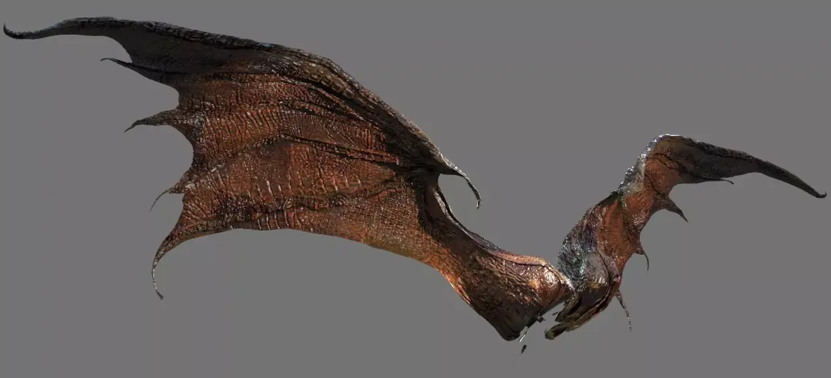 Ancient Jurassic Dragon Wings 3D model