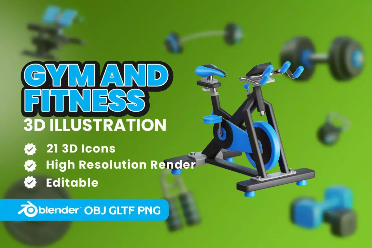 Gym and Fitness 3D model purchase