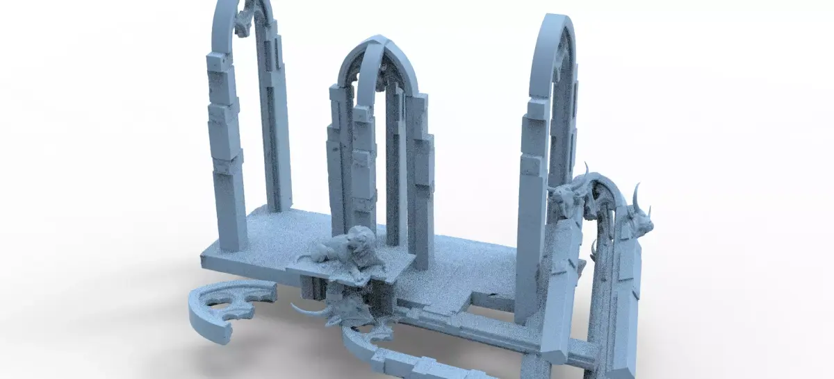 Stone table Ancient Ruins   3D model