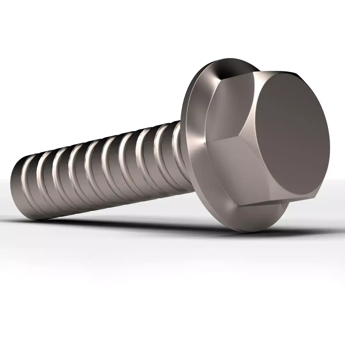Hex Bolt Low-poly 3D model by orhanyucesoy