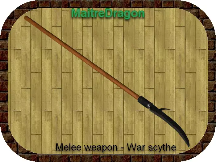 Melee Weapon - War scythe Free low-poly 3D model
