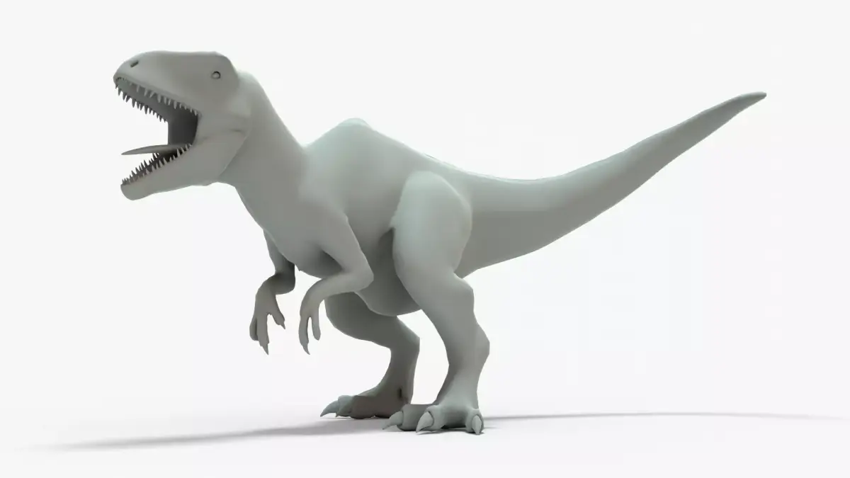 Giganotosaurus Rigged Basemesh Low-poly 3D model
