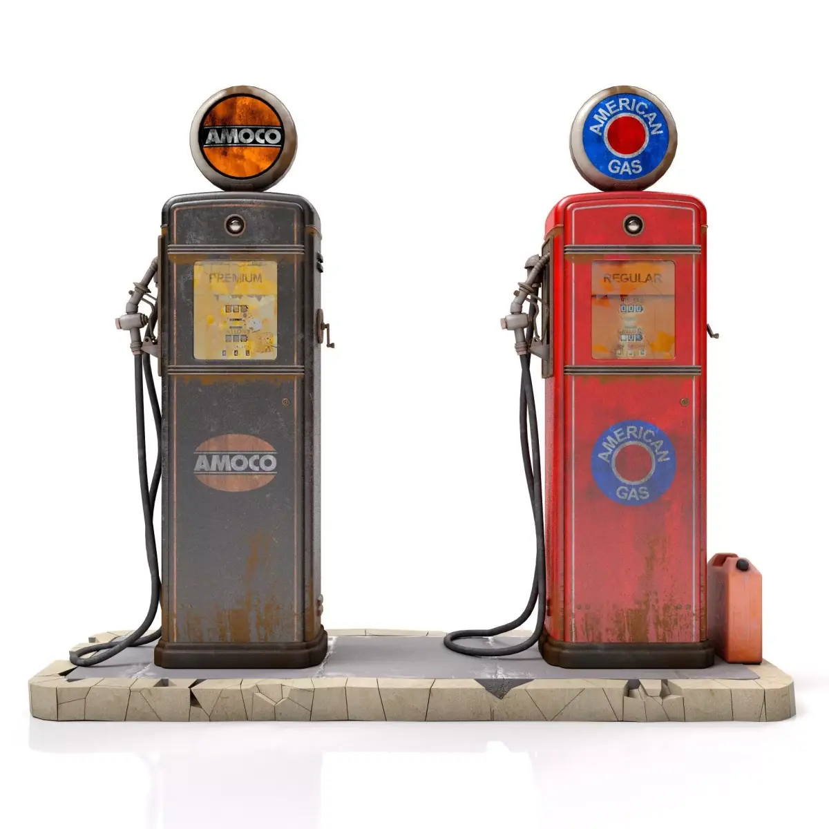 Old Gas Pump 3D model