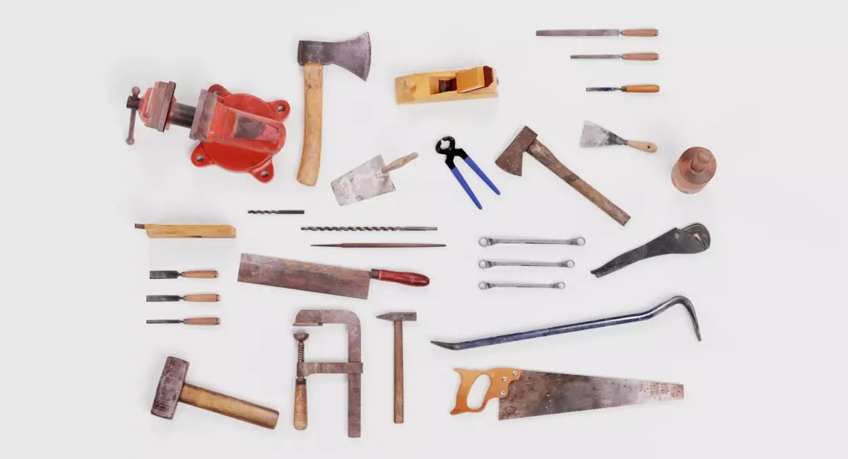 -Used Tools- Low-poly 3D model