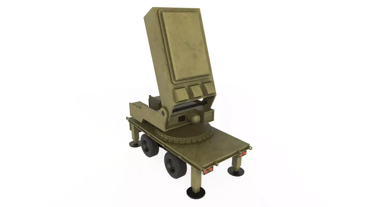 High-Power Microwave Anti-Drone System Low-poly 3D model