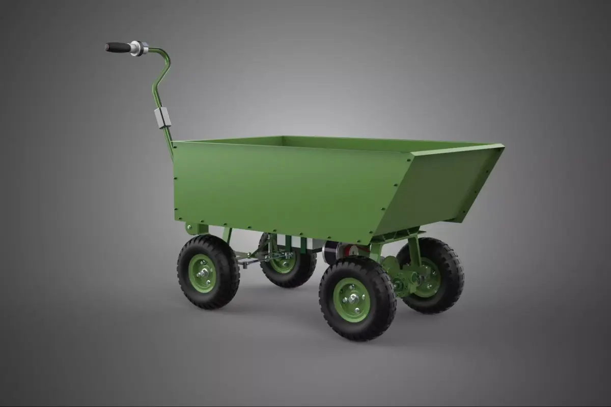 MILITARY ARMY TRANSPORT ELECTRIC HAUL CARRIER CART TROLLEY WAGON 3D model