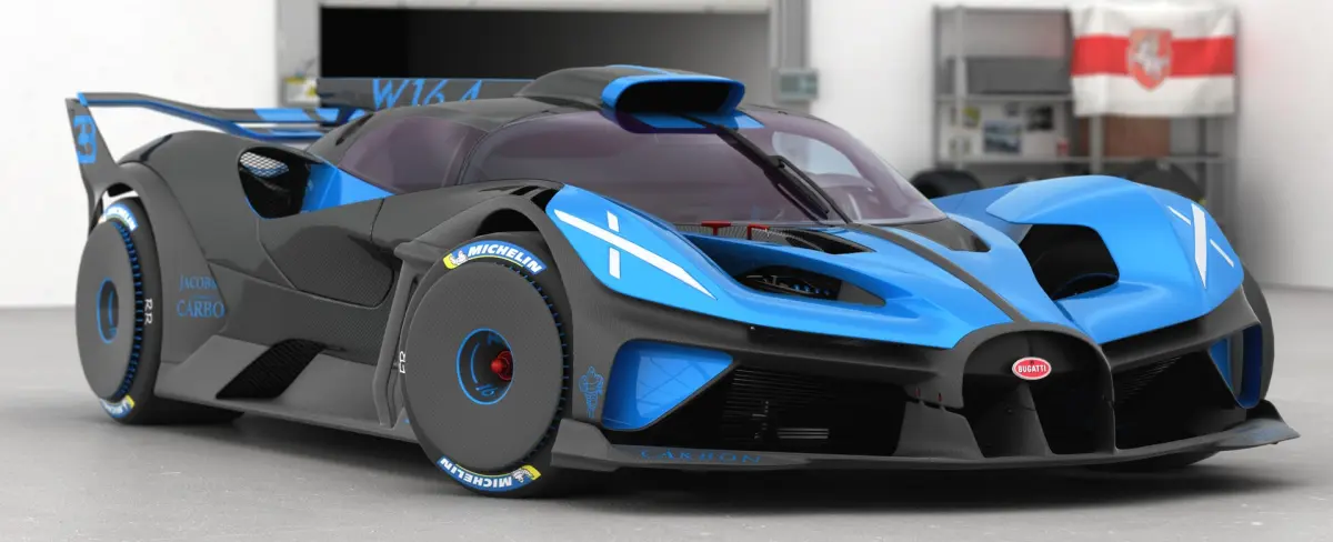 Bugatti Bolide 2021 Opening doors 3D model