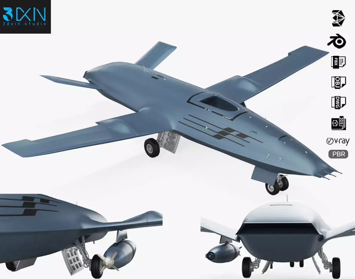 Boeing MQ25 Stingray Aerial Refueling Drone US 2 3D model