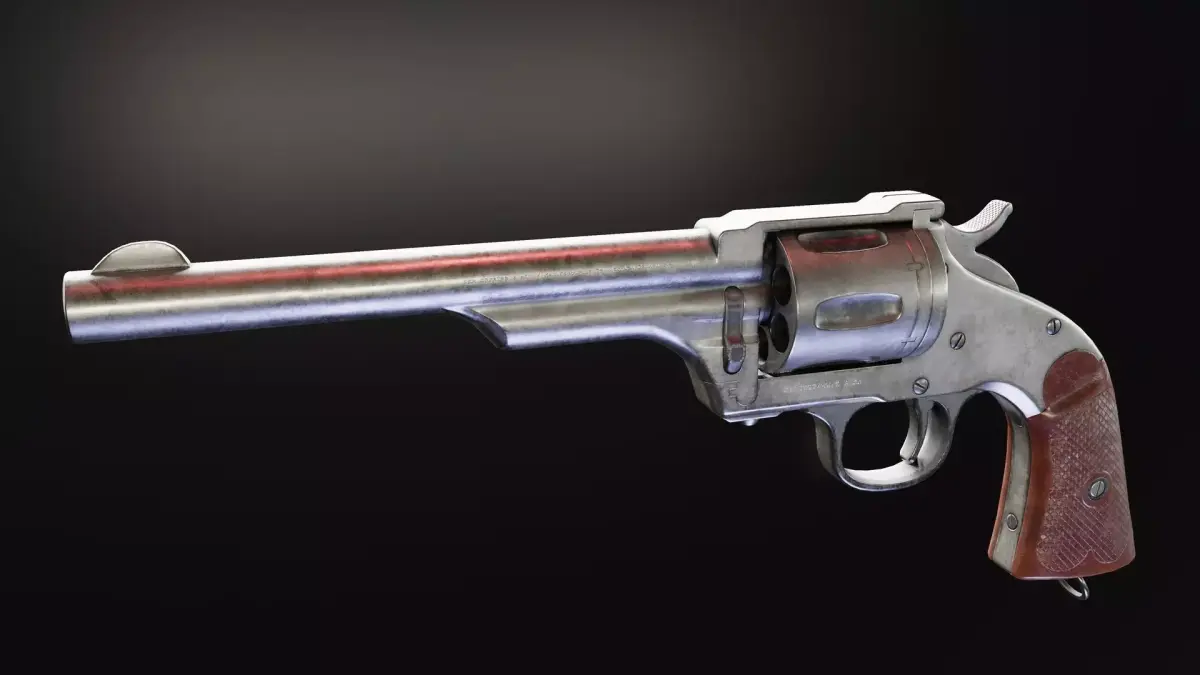 Merwin Hulbert Revolver Low-poly 3D model
