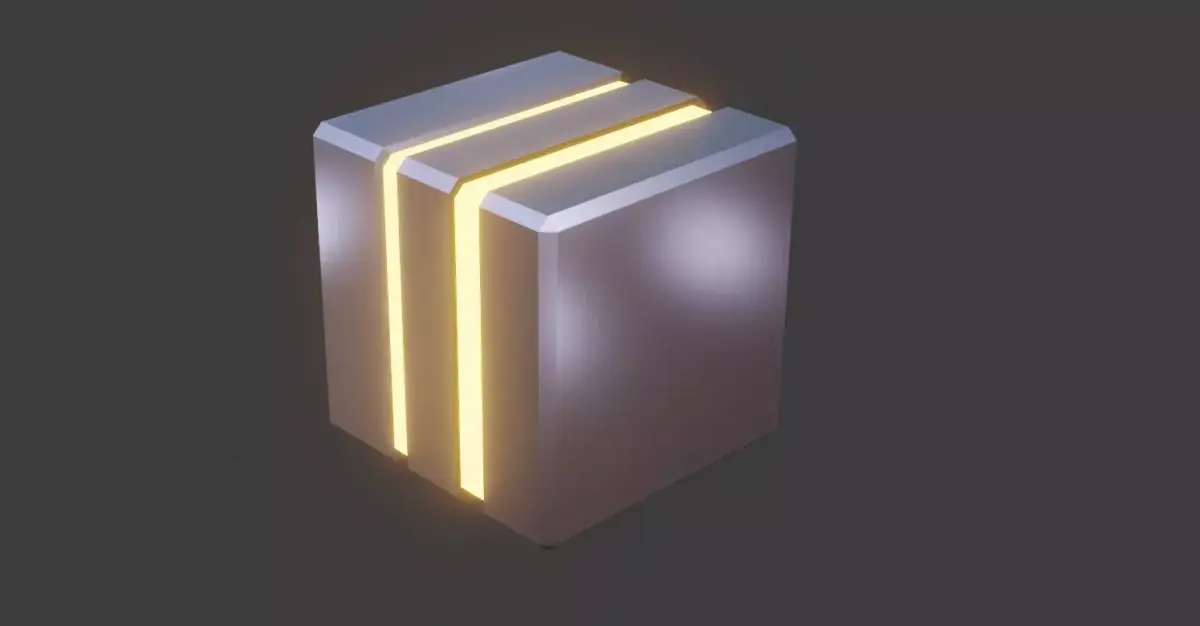 Sci-Fi Cube 3D Model Free low-poly 3D model