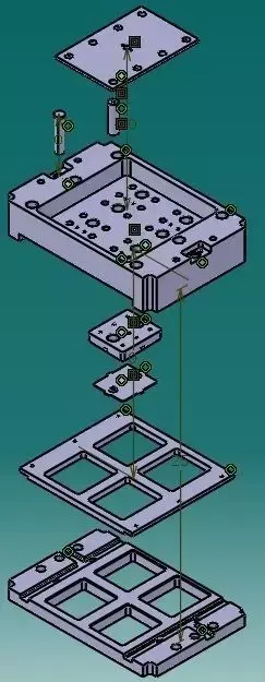 Shear mold with 4 stations Free 3D model