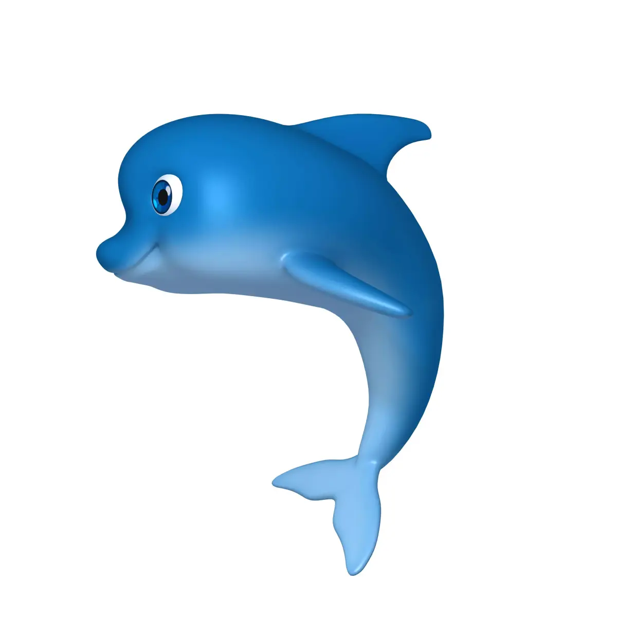 Dolphin cartoon 3D model