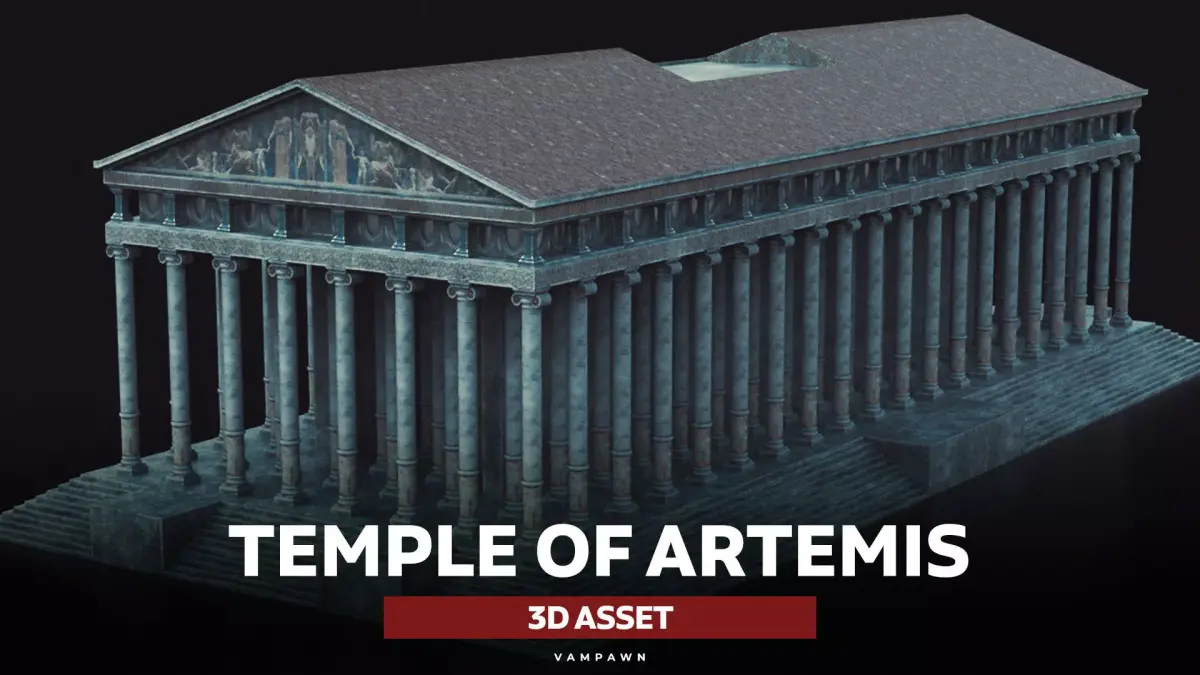 Temple Of Artemis Low-poly 3D model