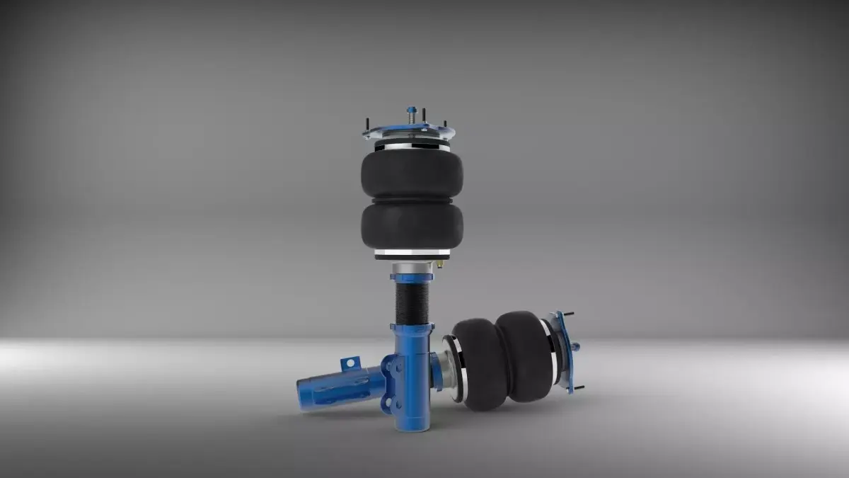 Air Suspension Bag Coilover Low-poly 3D model