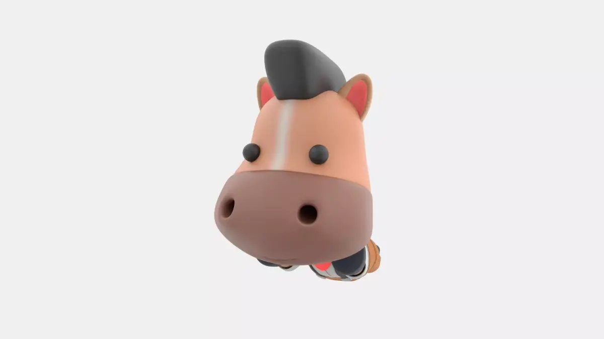 Cute Horse 3D Illustration 3D model