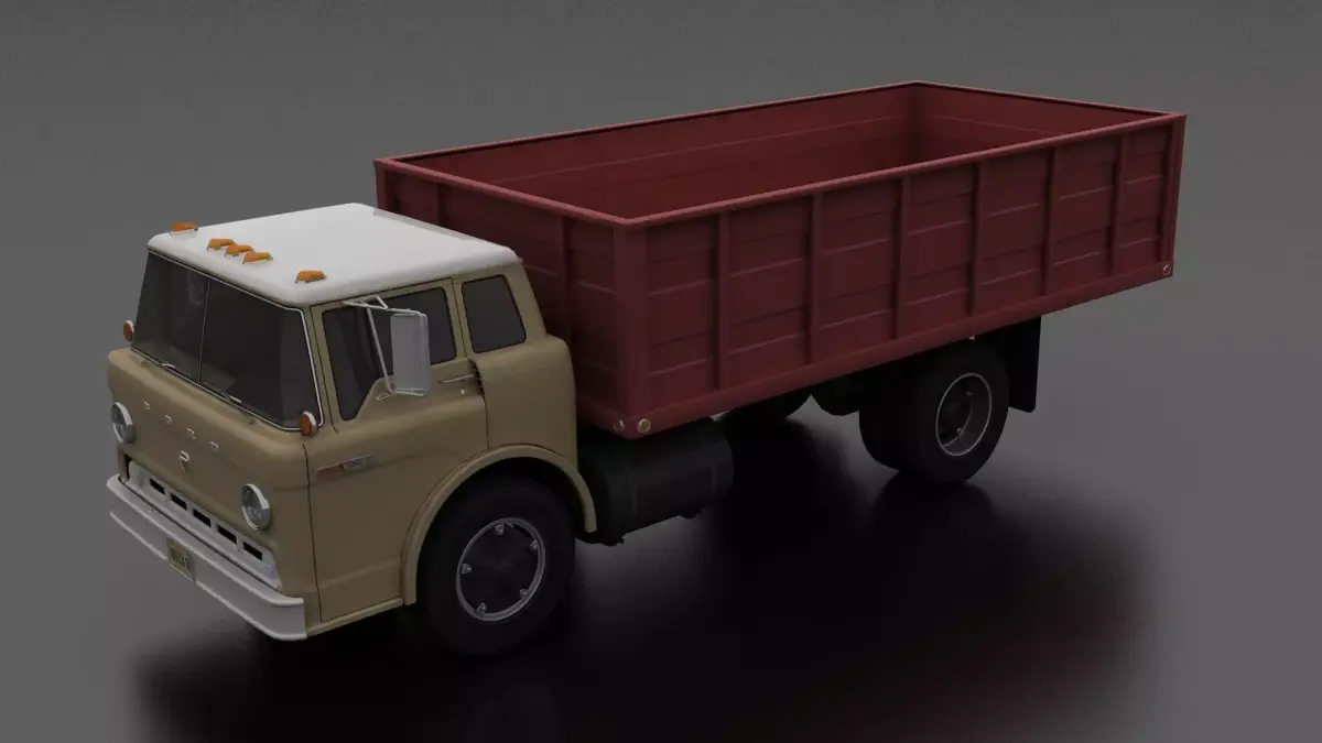 C-Series C-800 Grain Truck 1970 Low-poly 3D model