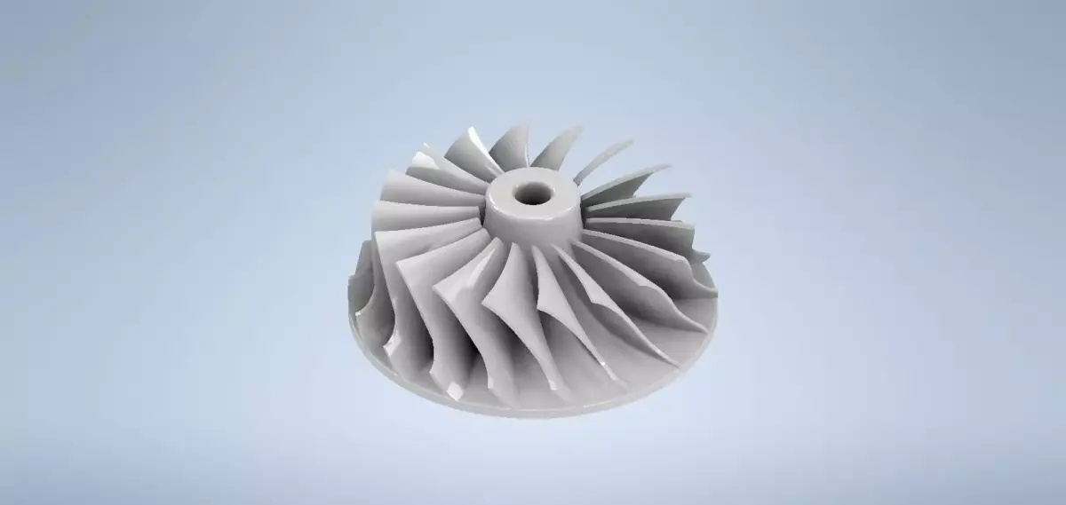 Turbocharger Impeller Low-poly 3D model