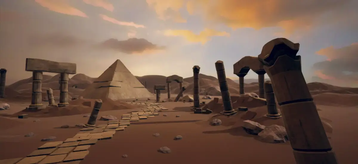 Low Poly Ruined Desert environment Low-poly 3D model