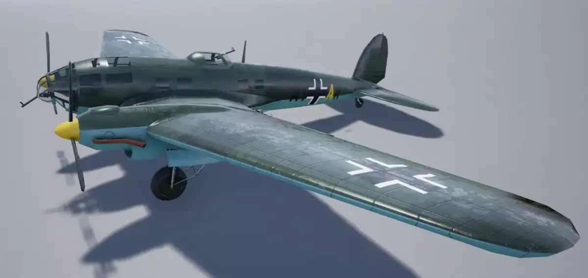Heinkel 111 Low-poly 3D model