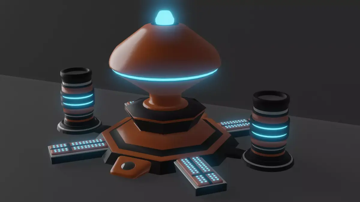 Sci-Fi Machine  Low-poly 3D model