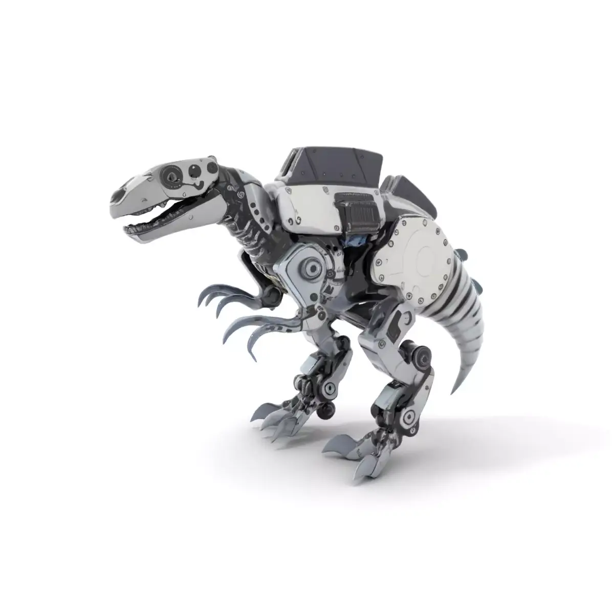 Futuristic Robotic Dinosaur Model Pack Low-poly 3D model get