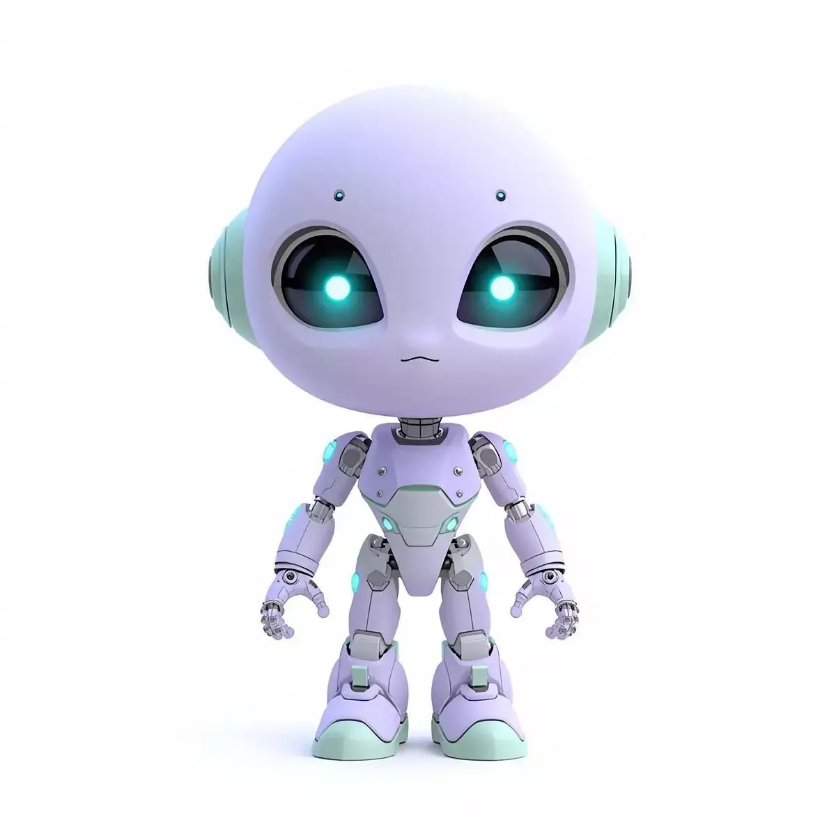 Cute Chibi Alien Robot 3D Model Low-poly 3D model