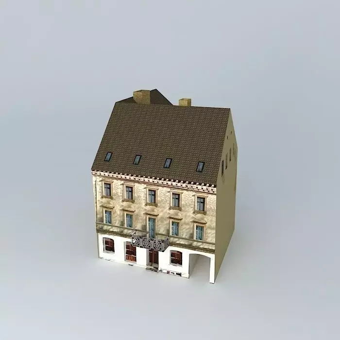 19th Century European Urban House Low-poly 3D model