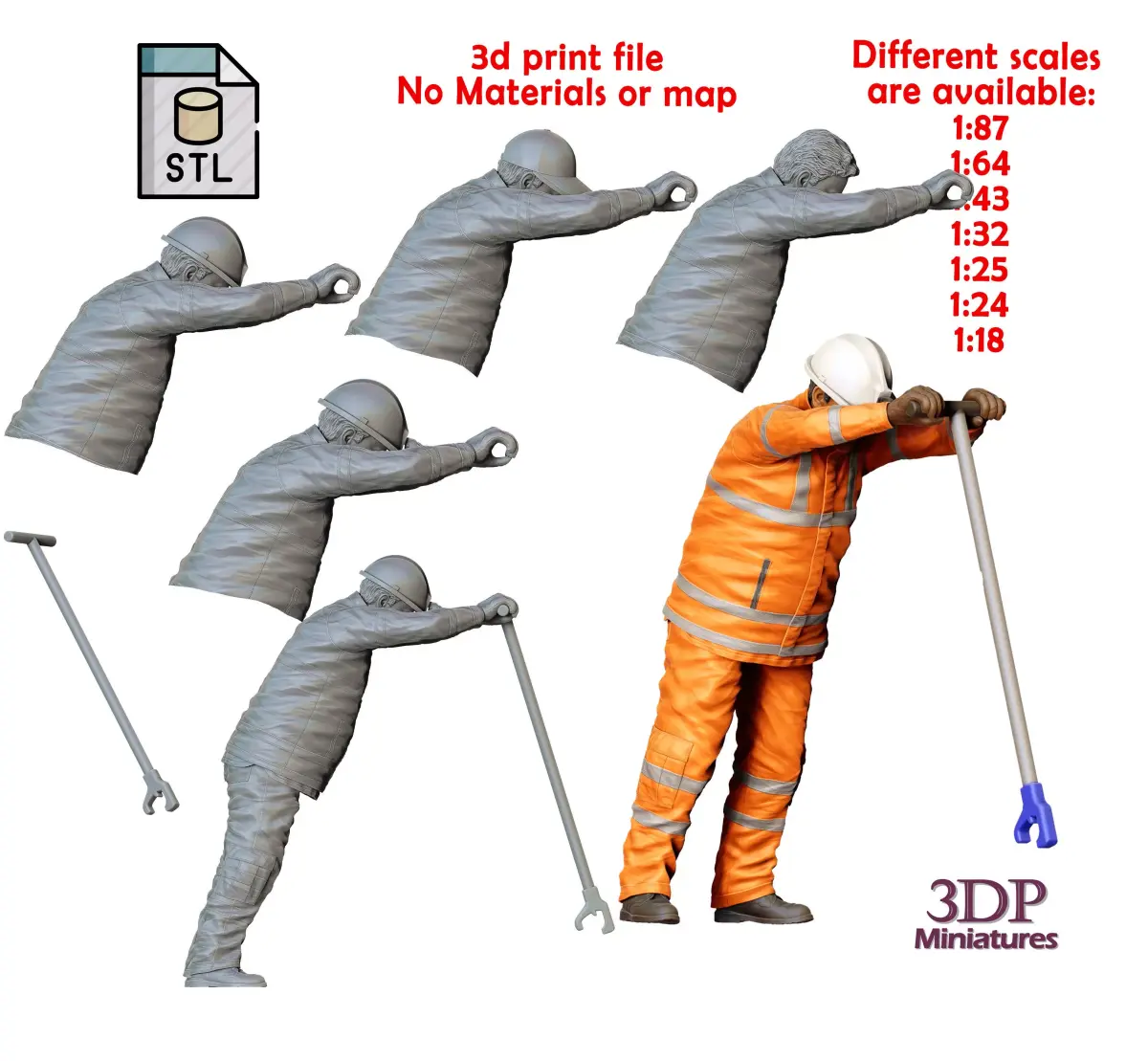 N2 Railway Track Worker 3D print model
