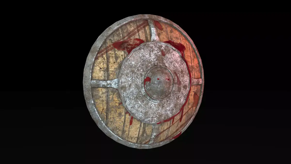 Low Poly War Shield Low-poly 3D model