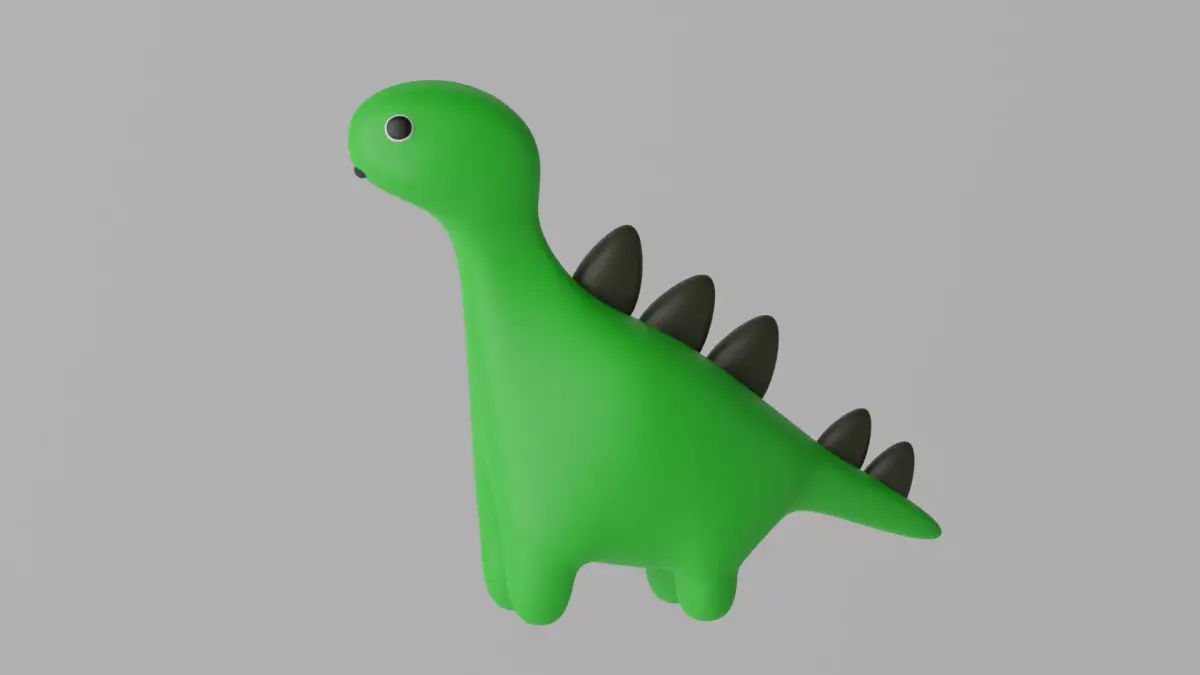 Cartoon Cute Dinosaur Toy 3D model
