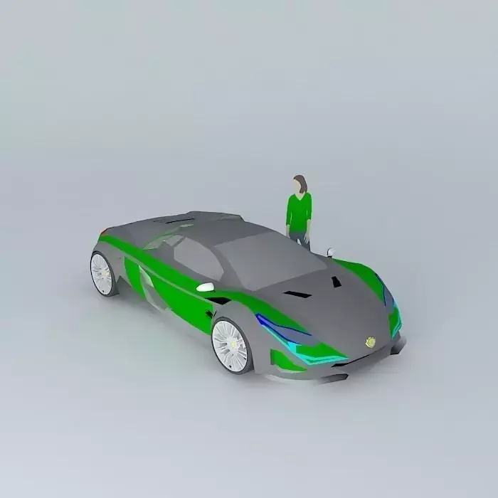 Luxury sports car  Free 3D model