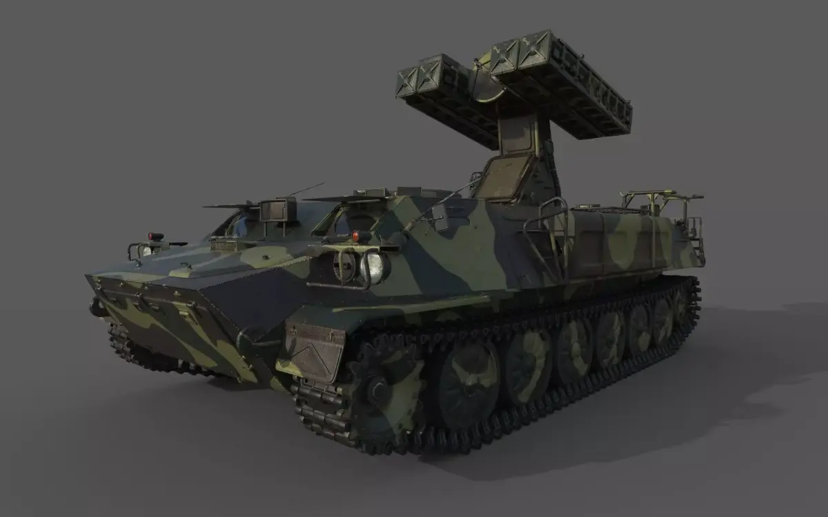 High Poly SA-13 Gopher CAMO 3D model
