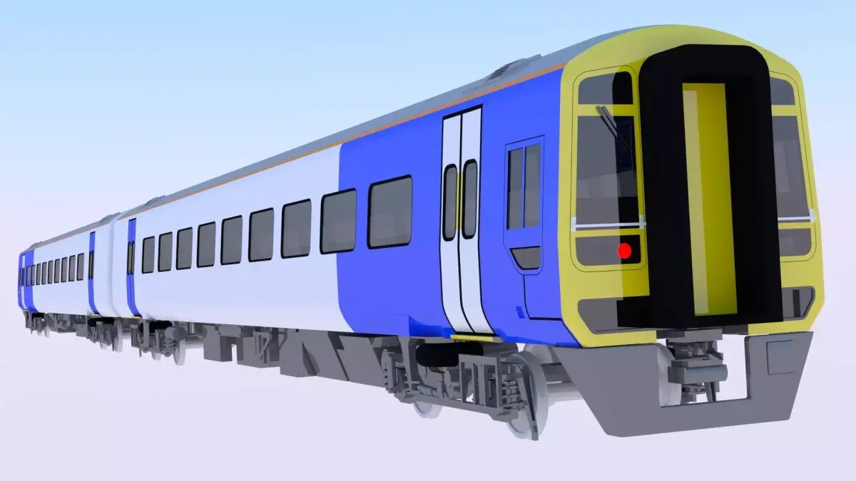 UK train exterior 3D model