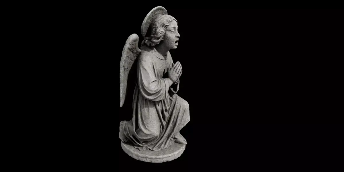Praying Angel Statue 3D model