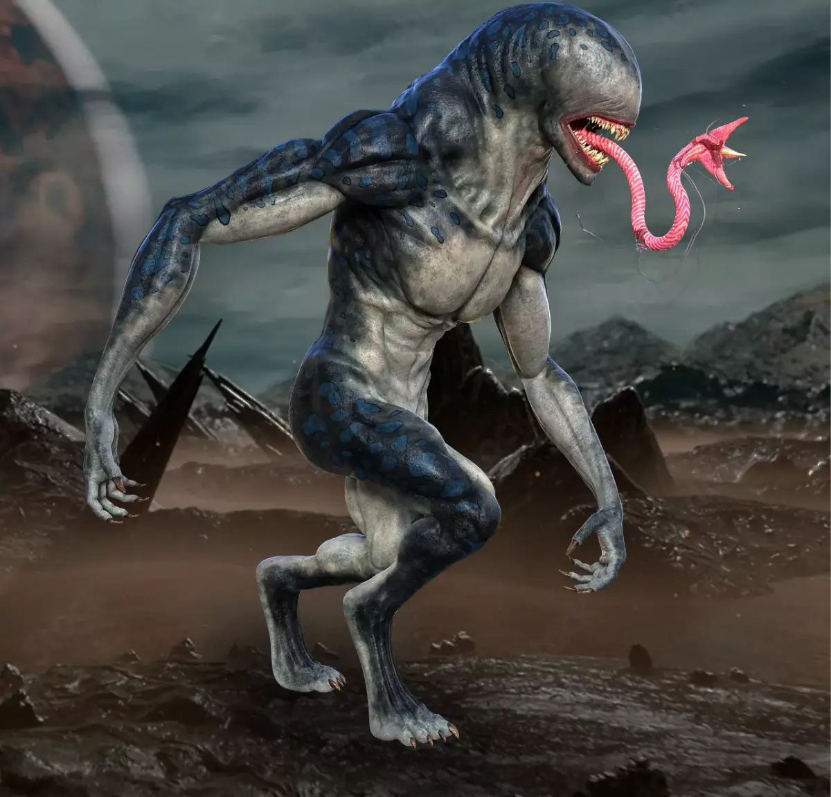 Scary Alien creature beast 3D model
